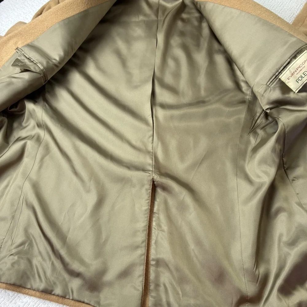 Vintage Evan-Picone 100% Camel Hair Blazer 46R Tan Two Button Sport Coat Foleys